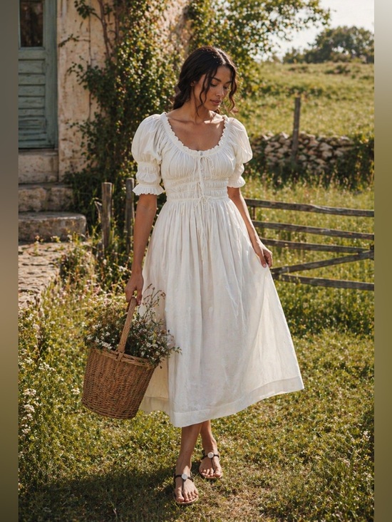 Doen Dresses & Skirts - NWT DÔEN Ischia MIDI Dress in Salt Size L